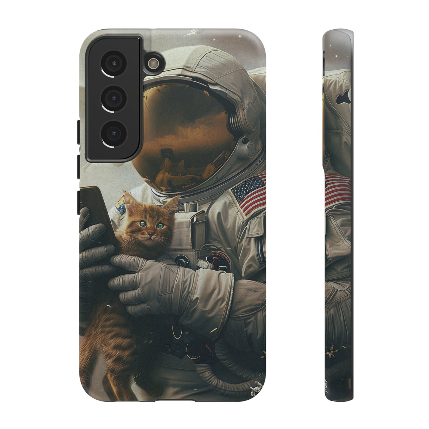 The Astronaut and the Cat Phone Case