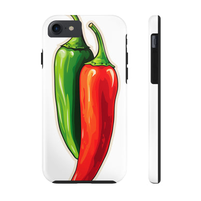 Green or Red Hot Chiles iPhone Case | New Mexico Fiery Flavors for Spice Lovers