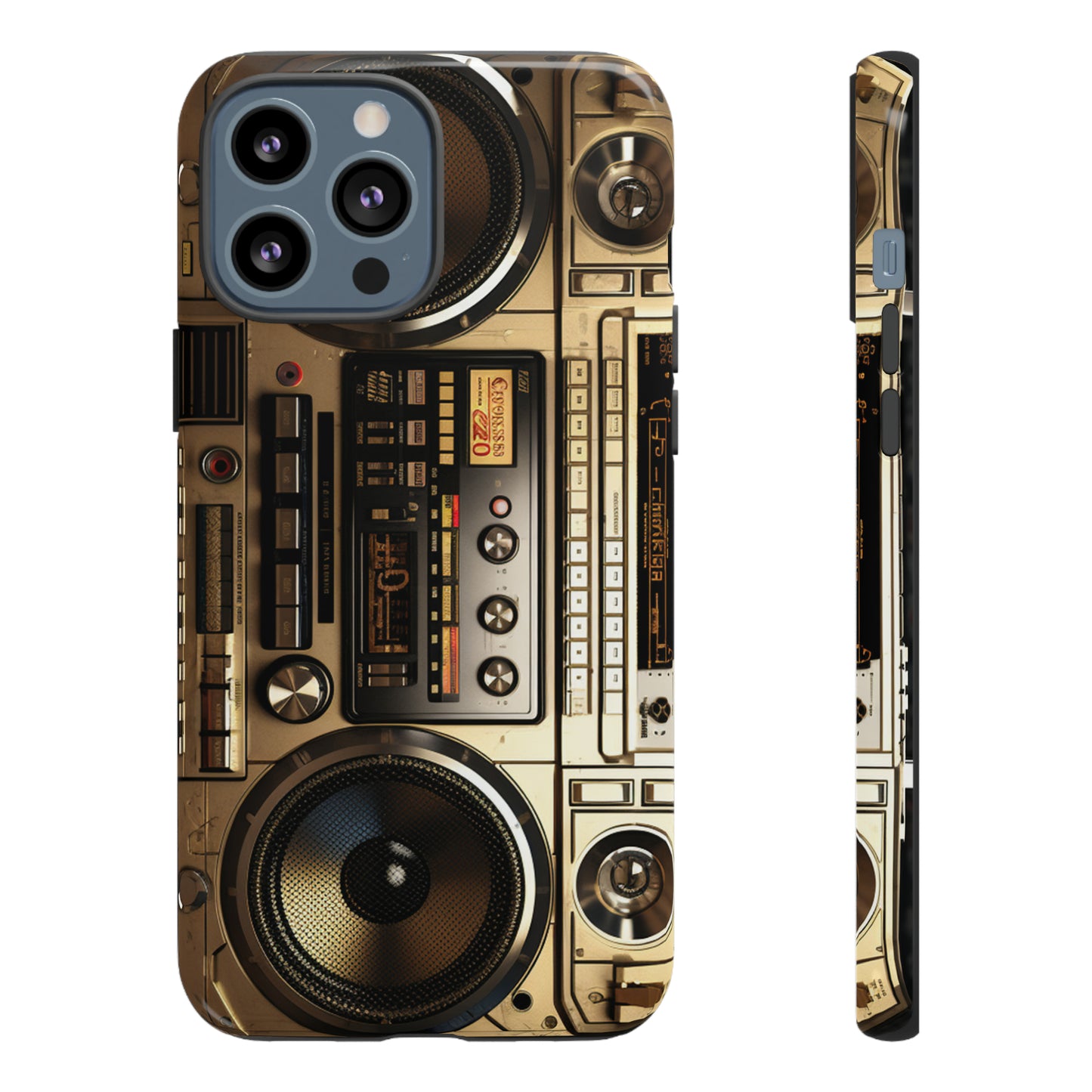 Urban Beats: Boombox Hip Hop Music Pixel Phone Case | Retro Rhythms for iPhone 15 Models