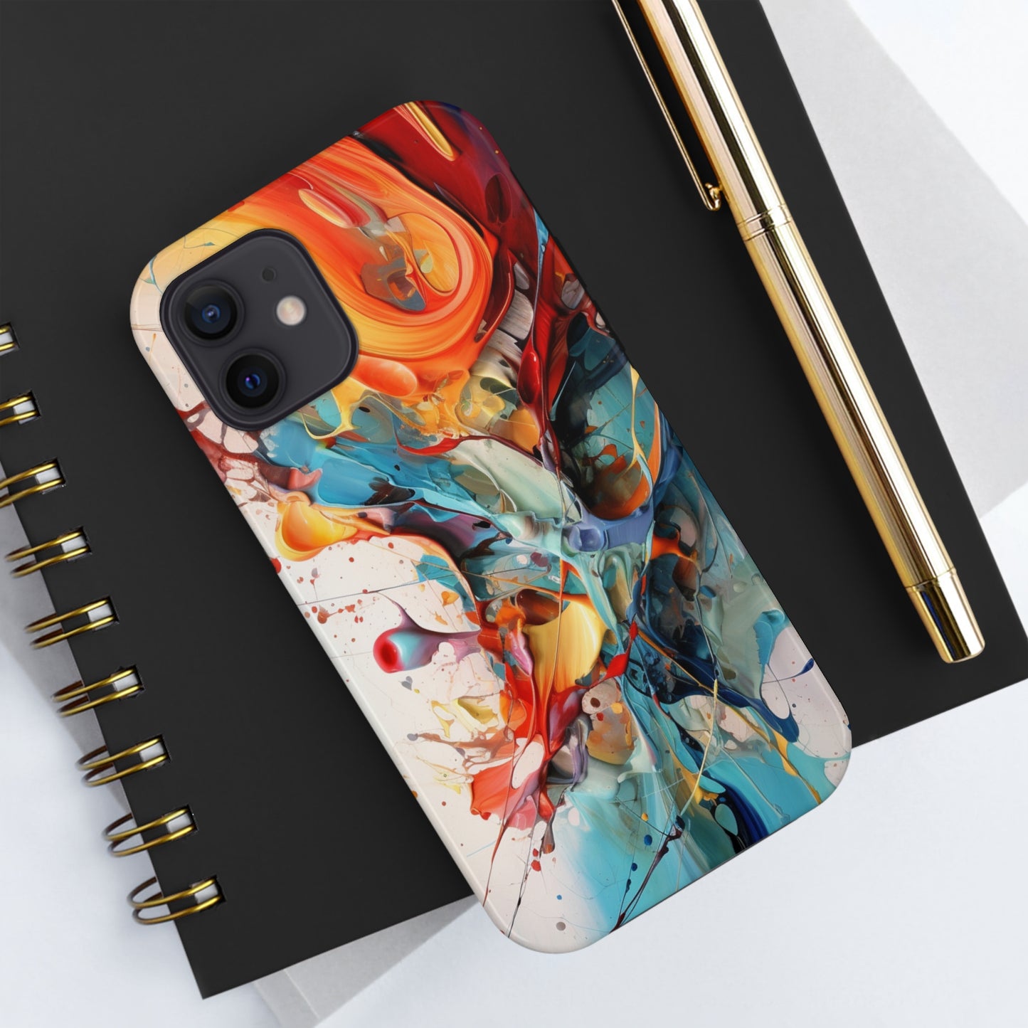 Abstract Color Splash iPhone Tough Case | Boldly Express Your Style with Enhanced Protection