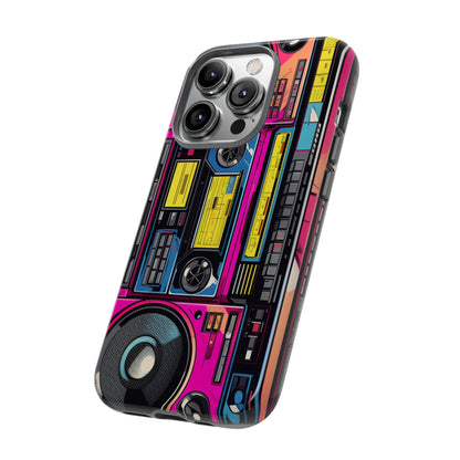 Boombox Hip Hop Music iPhone Case | Embrace Retro Vibes with Urban Beats for Google Pixel, iPhone, and Samsung Cases