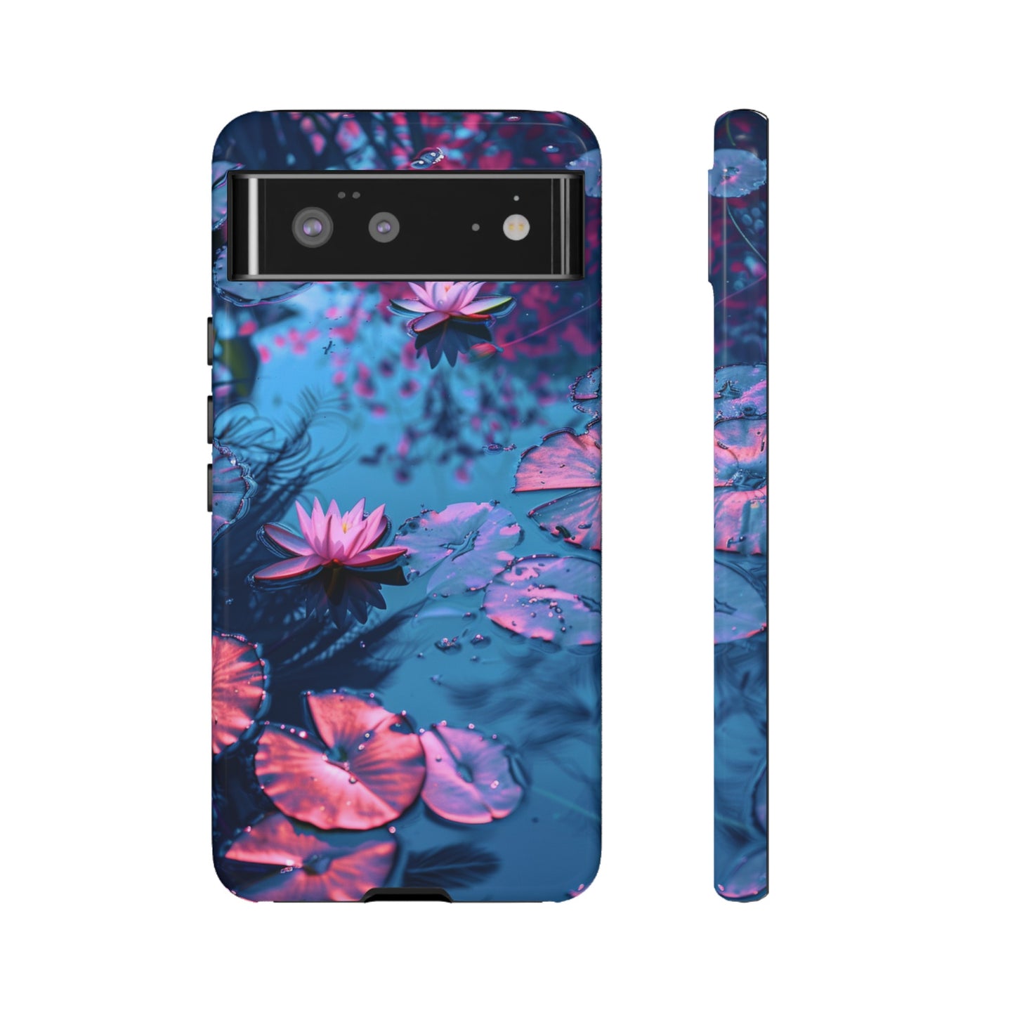 Magenta and Blue Color Zen Lily Pad Phone Case