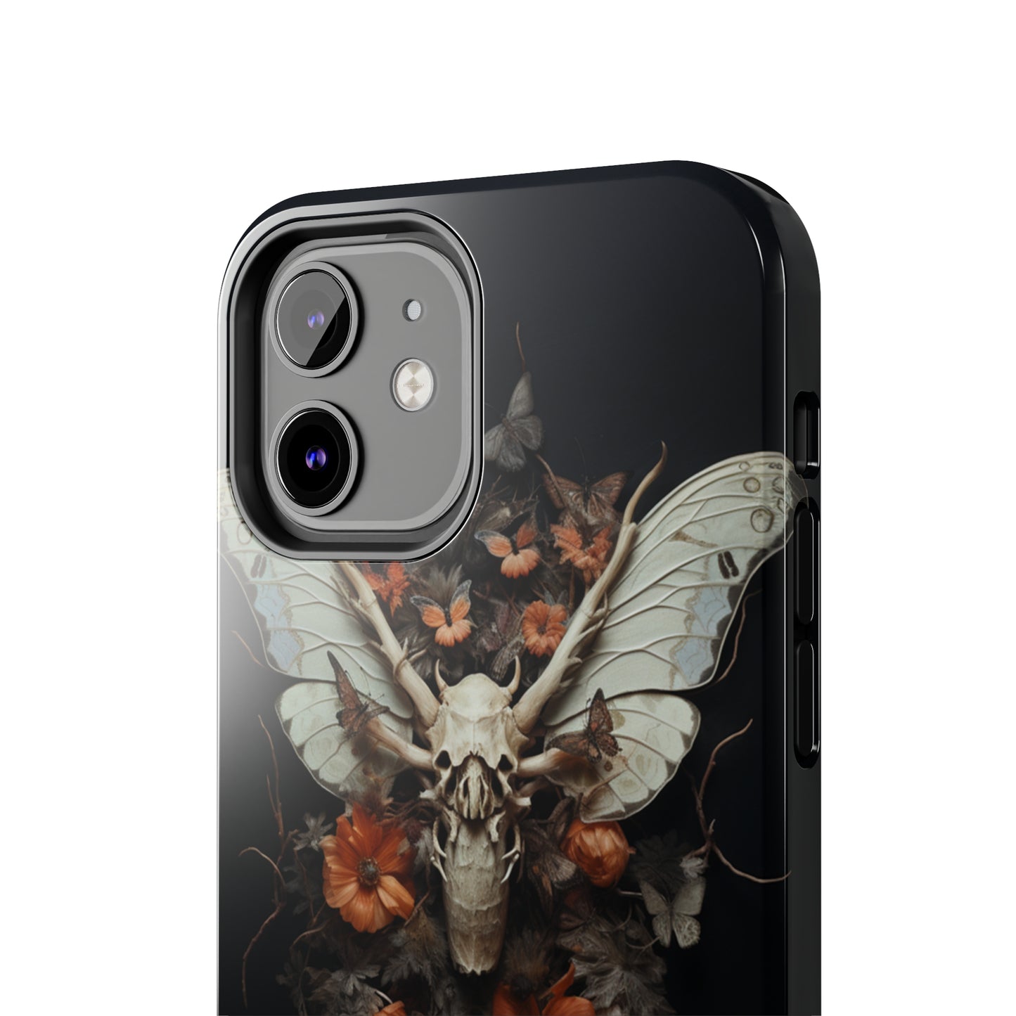 Deadhead Moth Gothic Dark Academia iPhone Case | Spooky Skull Mysterious Elegance