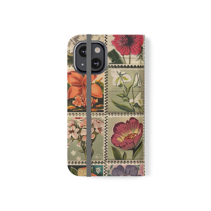 Vintage Floral Stamp Collection Flip Case