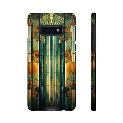 Art Deco Stained Glass floral Phone Case for iPhone 15, 14, Pro Max, 13, 12 & Samsung Galaxy S23, S22, S21, Google Pixel