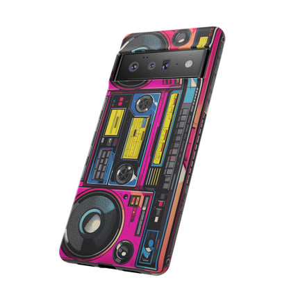 Boombox Hip Hop Music iPhone Case | Embrace Retro Vibes with Urban Beats for Google Pixel, iPhone, and Samsung Cases