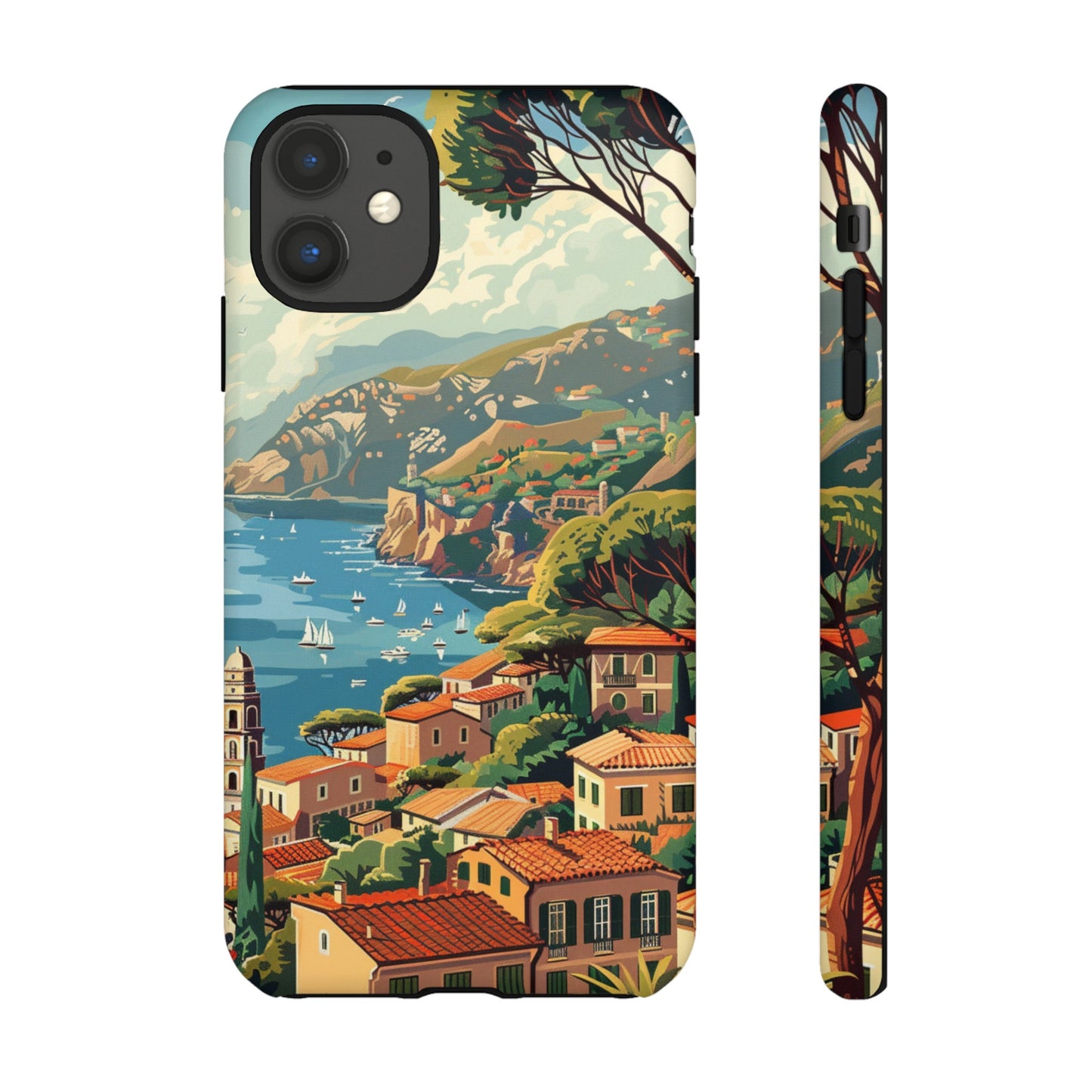 Midcentury French Riviera Landscape Painting Phone Case