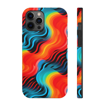 Color Splash Wave Pattern Tough iPhone Case | Embrace Vibrant Style and Reliable Protection