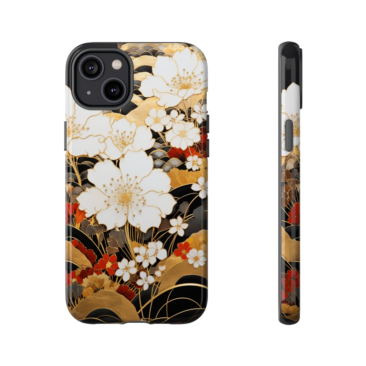 Chiyogami Floral Tough iPhone Case Galaxy S23 S22 S21 S20 Plus Ultra | Iphone 14 13 12 11 8 Pro Max Mini | Pixel 7 6 Pro 5 | Japanese Boho