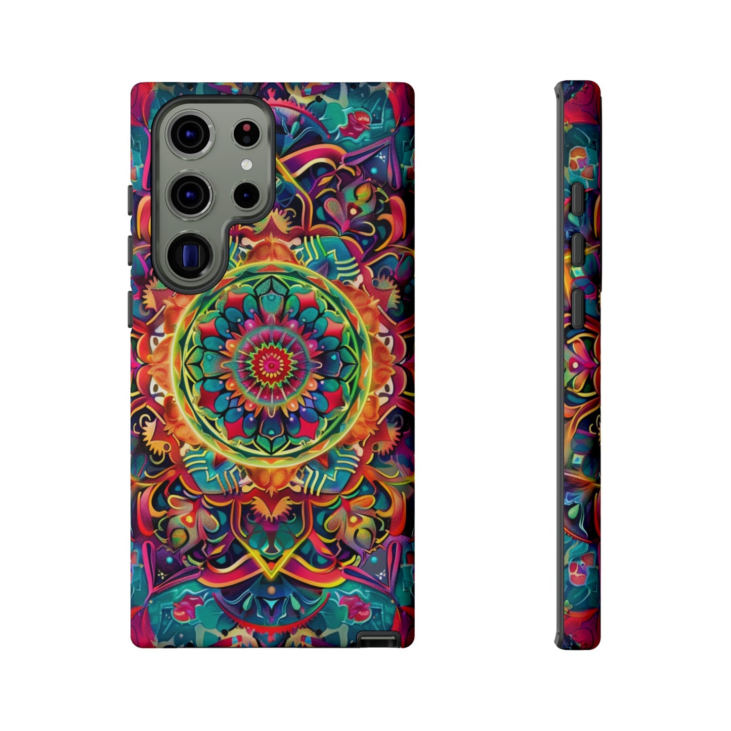 Cosmic Stained Glass Mandala Phone Case