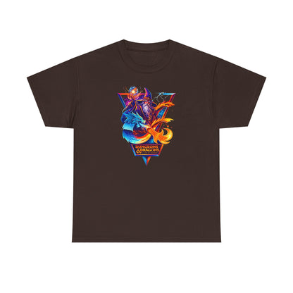 Fantasy Dungeons & Dragons Wizard and Dragon Retro Fantasy T-Shirt