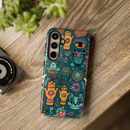 Kabbalistic Kitty Talisman Collage Phone Case