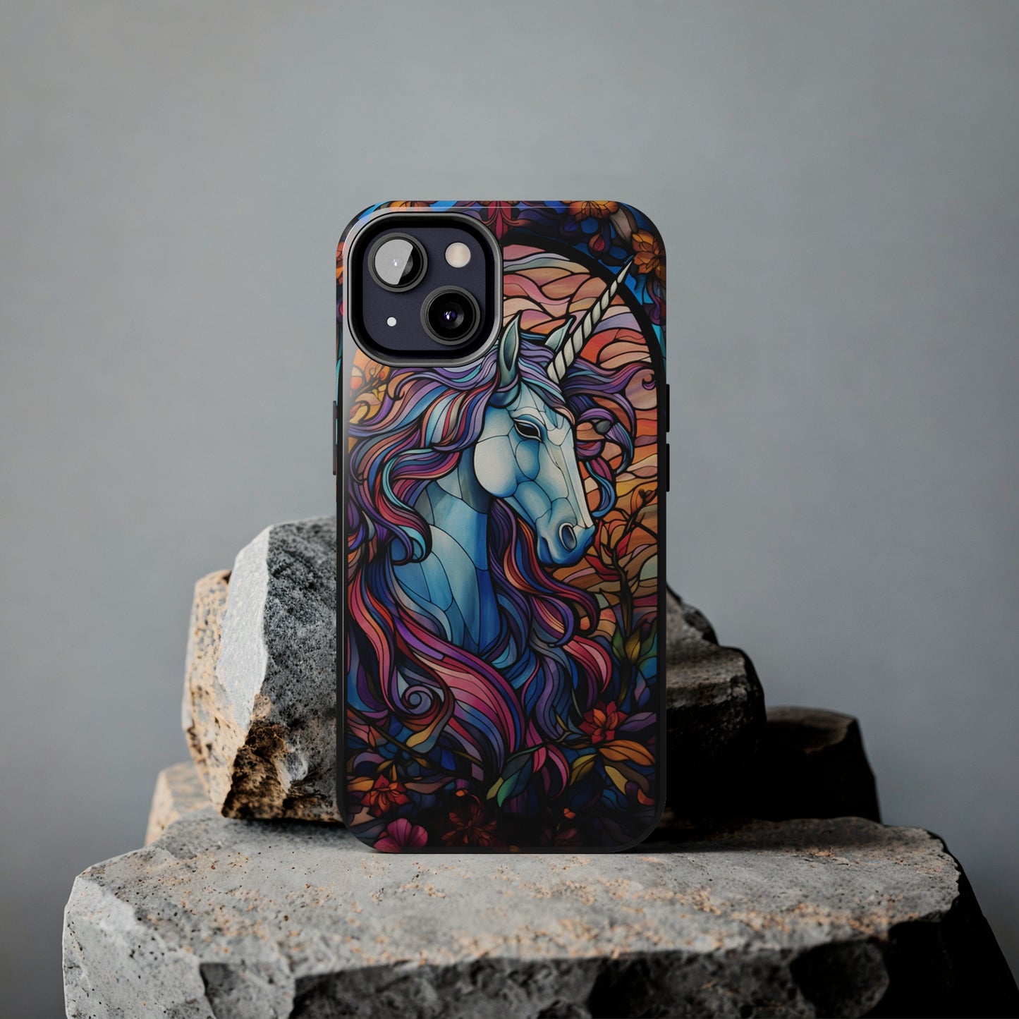 Unicorn Stained Glass iPhone Case | Mythical Beauty and Device Protection