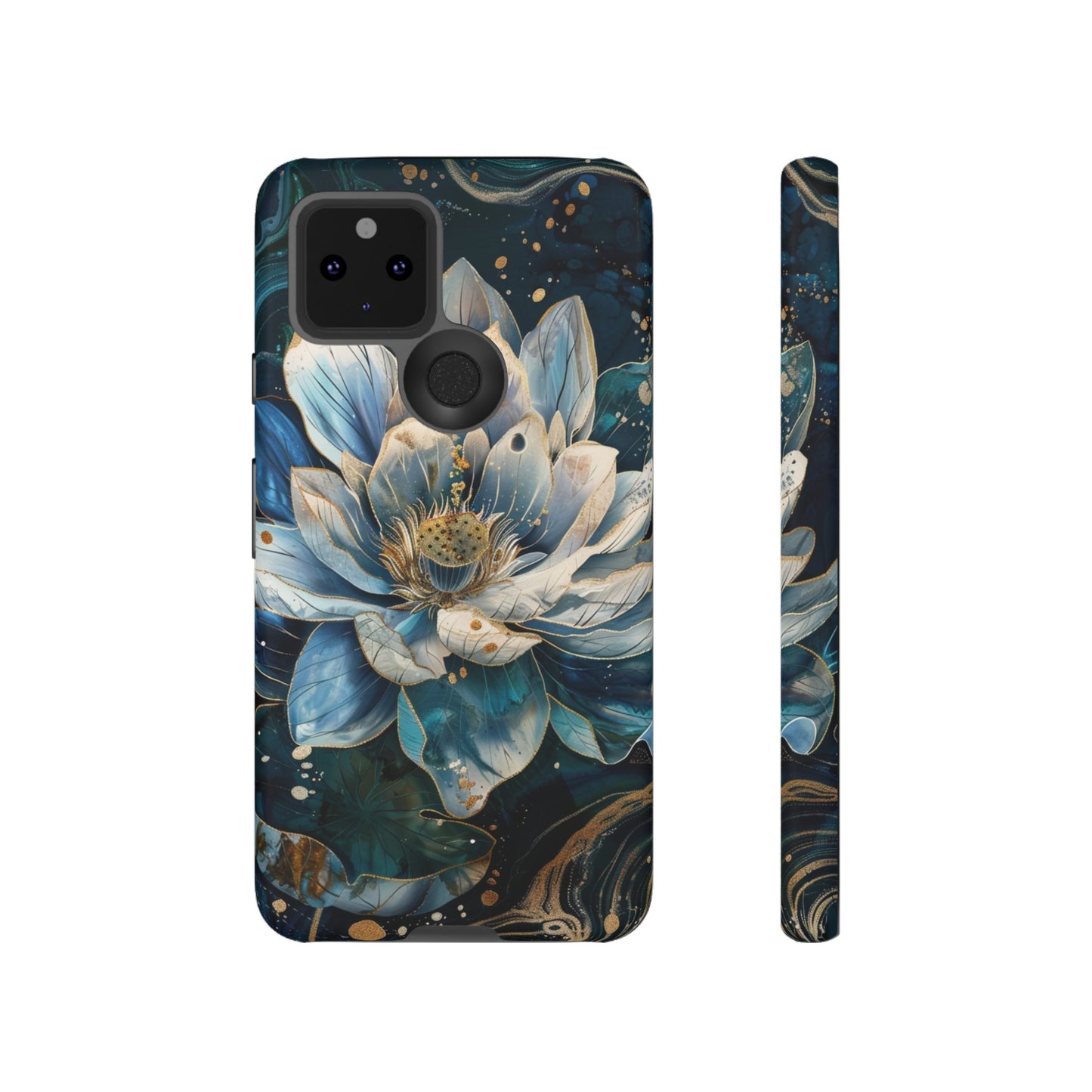 Zen Stained Glass Lotus Floral Design Phone Case