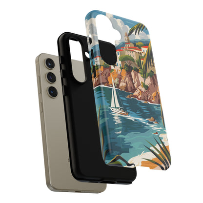 Midcentury French Riviera Sailboat Painting Phone Case