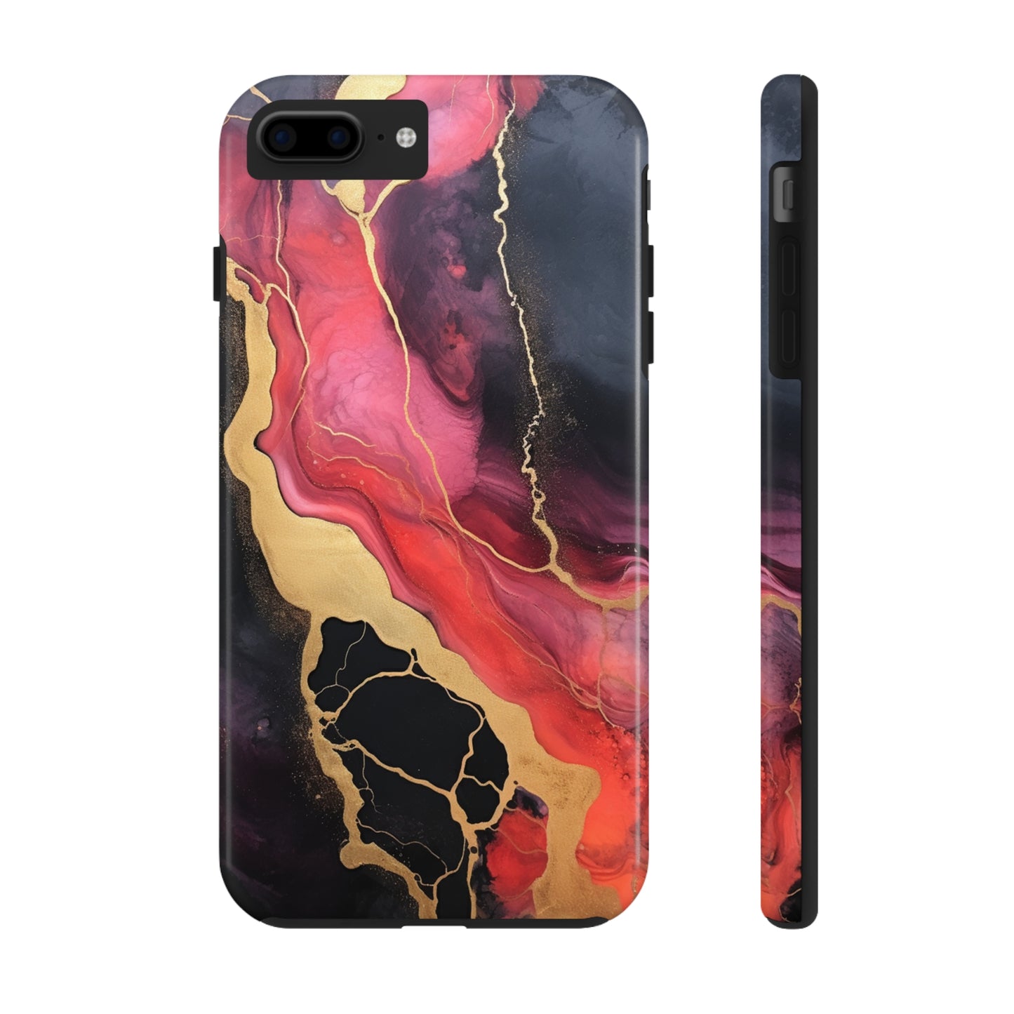 Marbled Dark Lava flow Phone Case | Embrace the Mesmerizing Multicolor Art