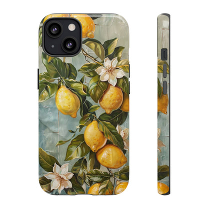 Mediterranean Lemon Tile Oil Painting iPhone 13 Case