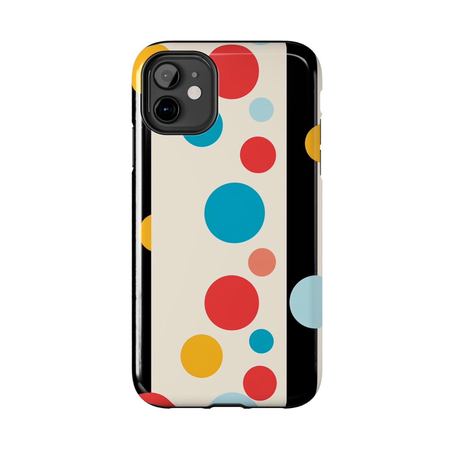 Classic Meets Creative: Abstract Polka Dots Tough Case for iPhone