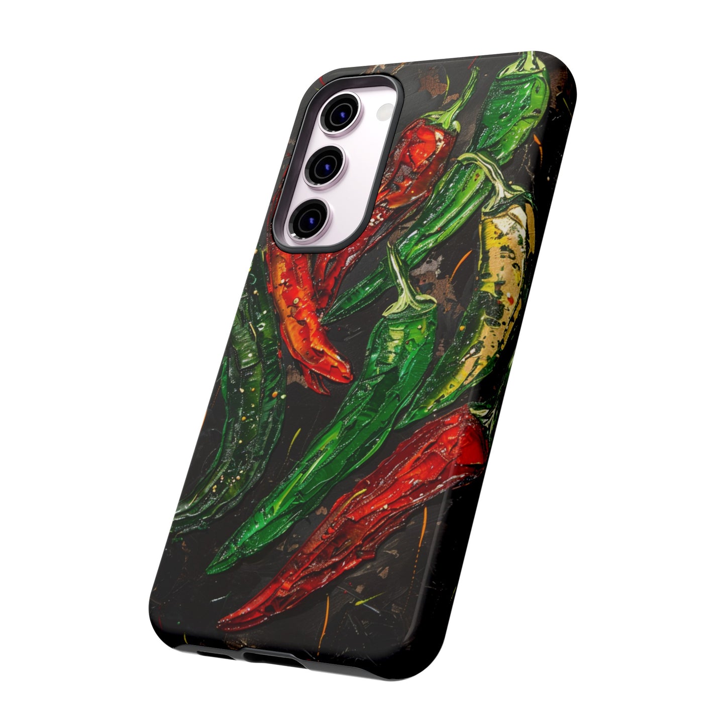 Green and Red Chili Peppers Phone Case