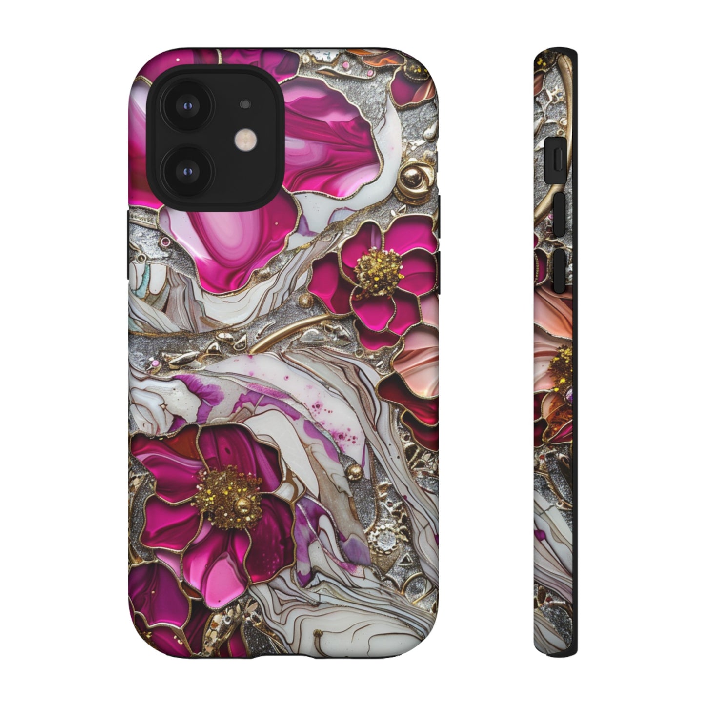 Stained Glass Magenta Floral Paisley Explosion Phone Case