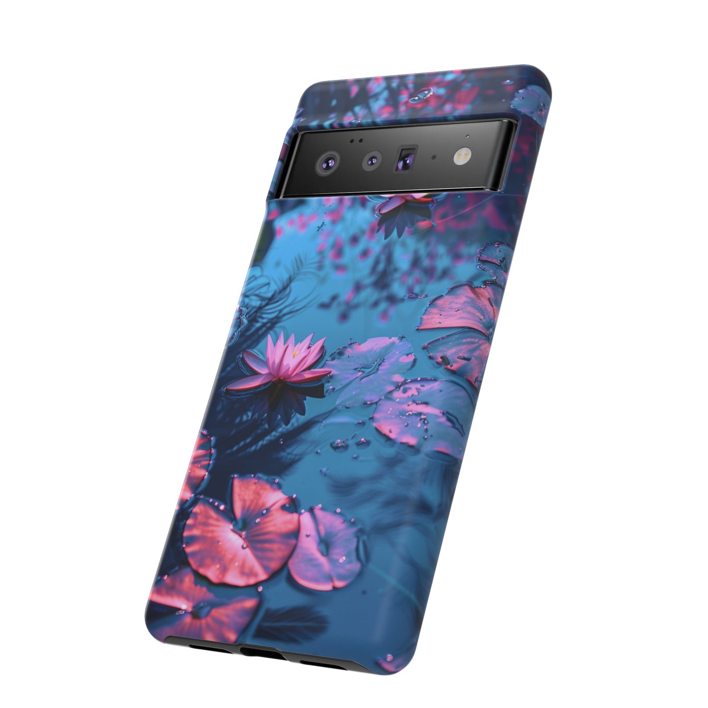 Magenta and Blue Color Zen Lily Pad Phone Case