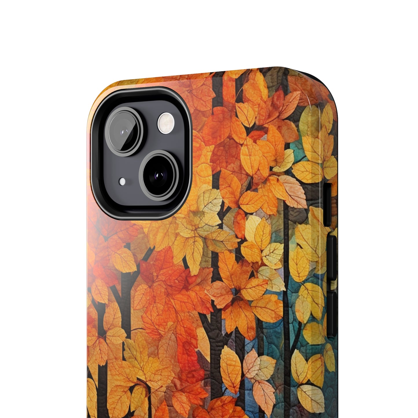 Autumn iPhone 15 Case, Forest Embroidered Style Phone Case | Cottagecore Fairytale Design | iPhone & Samsung | Boho Retro Vibe