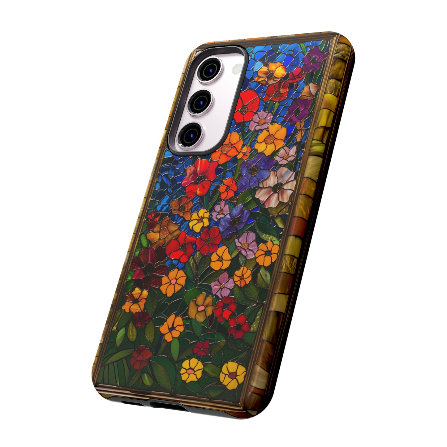 Gustav Klimt Style Flower Garden Painting Phone Case for iPhone 15, 14, Pro Max, 13, 12 & Samsung Galaxy S23, S22, S21, Google Pixel