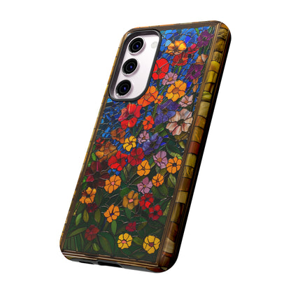 Gustav Klimt Style Flower Garden Painting Phone Case for iPhone 15, 14, Pro Max, 13, 12 & Samsung Galaxy S23, S22, S21, Google Pixel