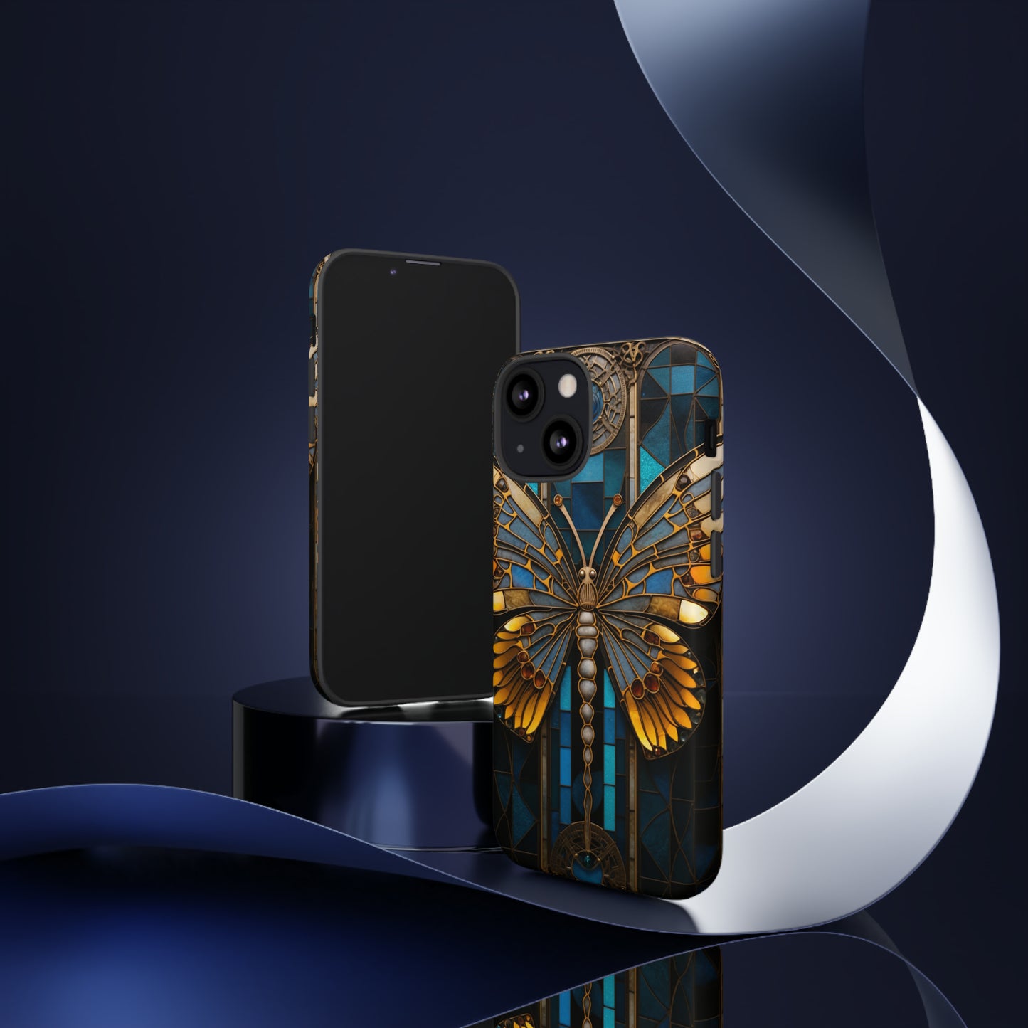 Stained Glass iPhone Butterfly Floral Aesthetic Art Nouveau