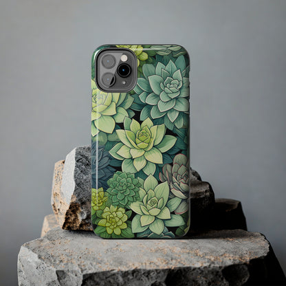 Succulent Desert Cactus Floral iPhone Case | Embrace the Beauty of Arid Elegance