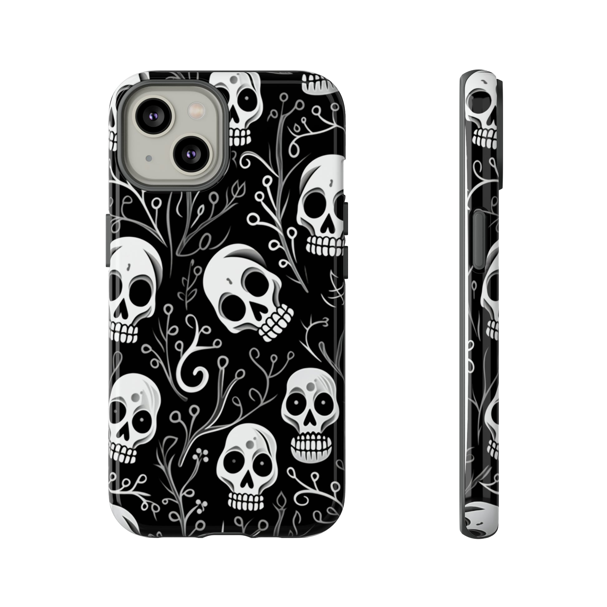 Gothic Elegance Black Skull Case