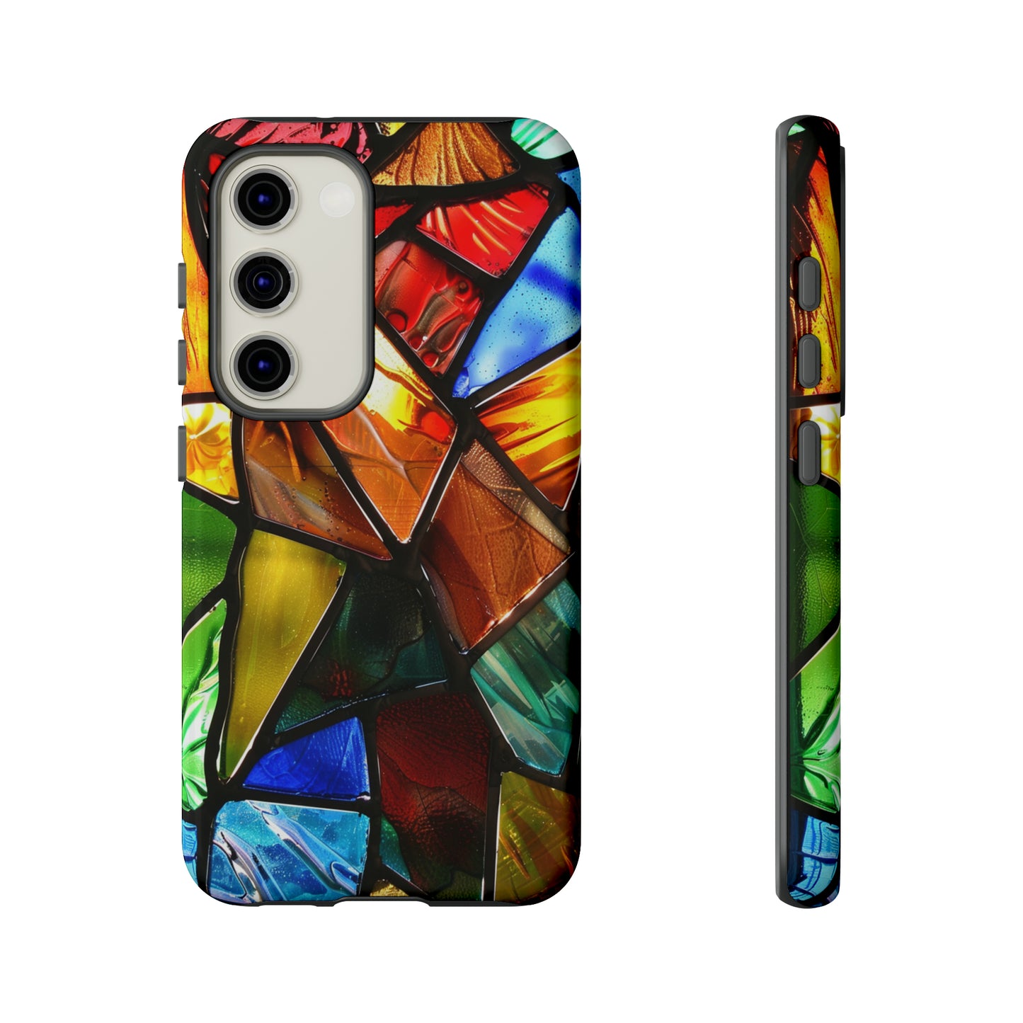 Color Explosion Abstract Stained Glass Phone Case