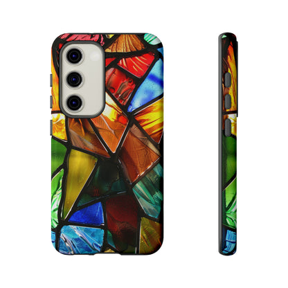 Color Explosion Abstract Stained Glass Phone Case