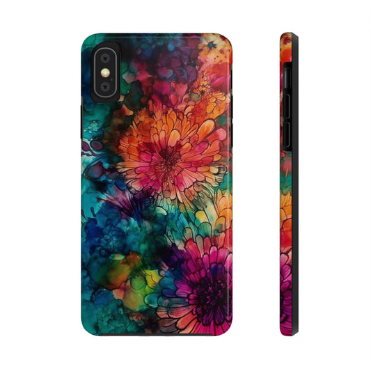 Floral Kaleidoscope: A Color Explosion iPhone Case | Tough iPhone Case