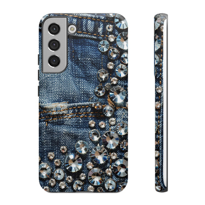 Blue Jean Queen Rhinestone Bling Phone Case