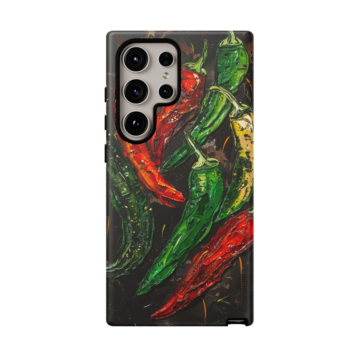 Green and Red Chili Peppers Phone Case