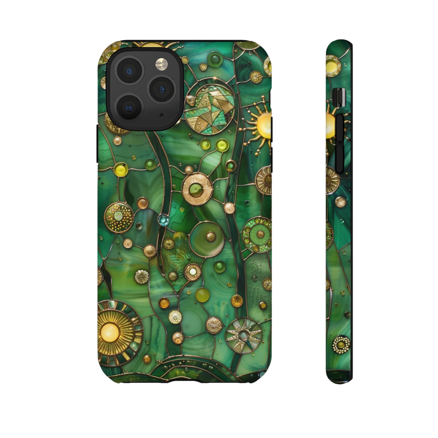 Green Celestial Stained Glass Mosaic Phone Case