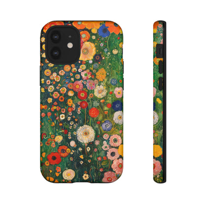 Gustav Klimt Style Flower Garden Painting Phone Case