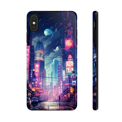 Synthwave Japanese Cyberpunk Night City iPhone Case