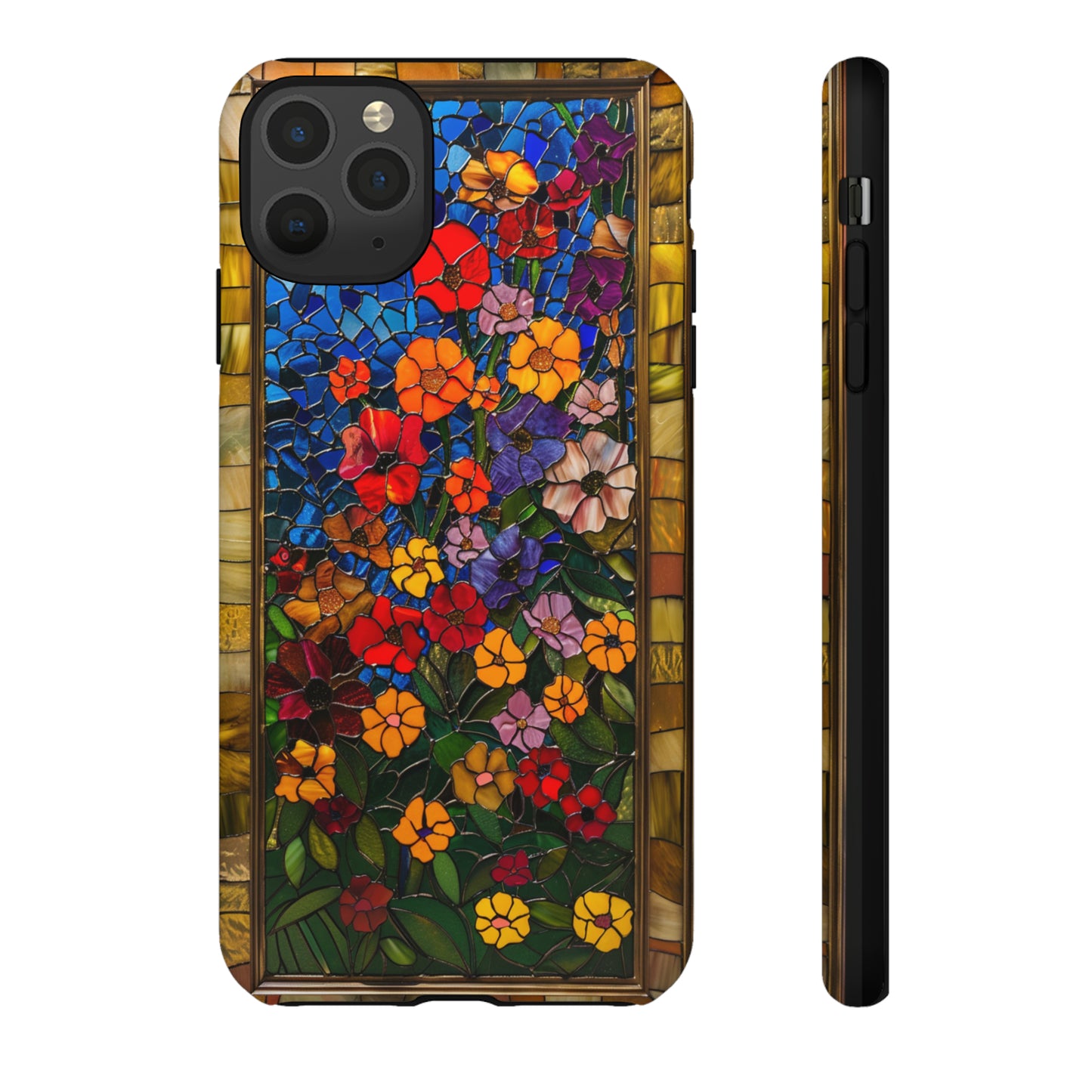 Gustav Klimt Style Flower Garden Painting Phone Case for iPhone 15, 14, Pro Max, 13, 12 & Samsung Galaxy S23, S22, S21, Google Pixel