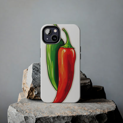 Green or Red Hot Chiles iPhone Case | New Mexico Fiery Flavors for Spice Lovers