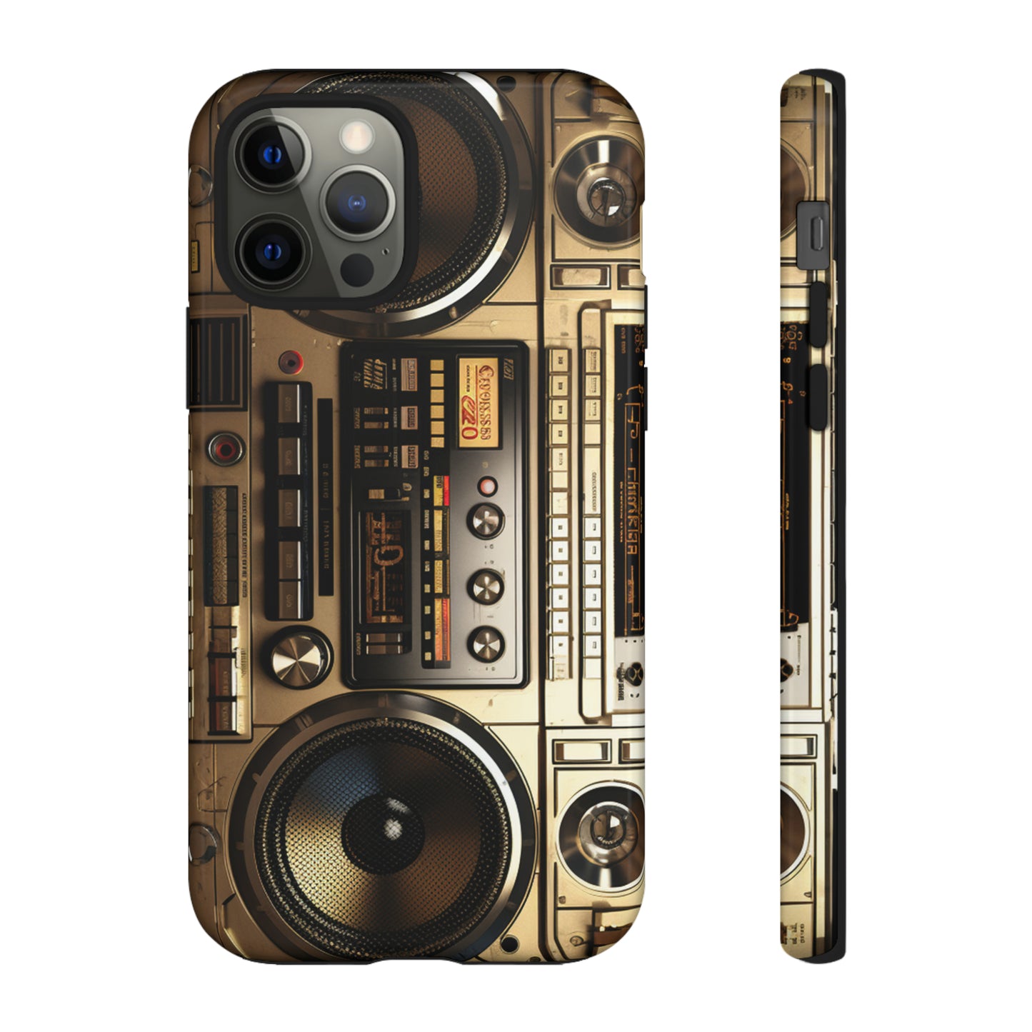 Urban Beats: Boombox Hip Hop Music Pixel Phone Case | Retro Rhythms for iPhone 15 Models