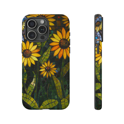 Yellow and Gold Daisy Mosaic Stained Glass Phone Case