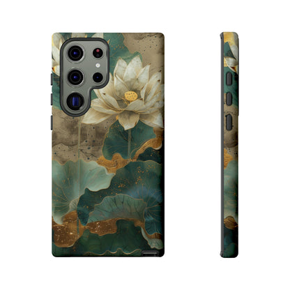 Zen Stained Glass Lotus Floral Design Phone Case