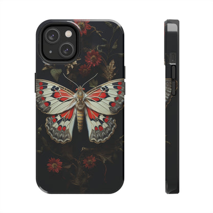 Deadhead Moth Gothic Floral Aesthetic Dark Academia iPhone Case | Embrace Mysterious Elegance