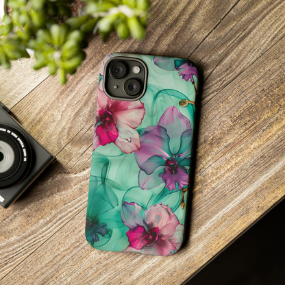 Watercolor Floral Orchids Phone Case