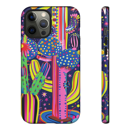 Retro 1960s Psychedelic Cactus Flowers Phone Case