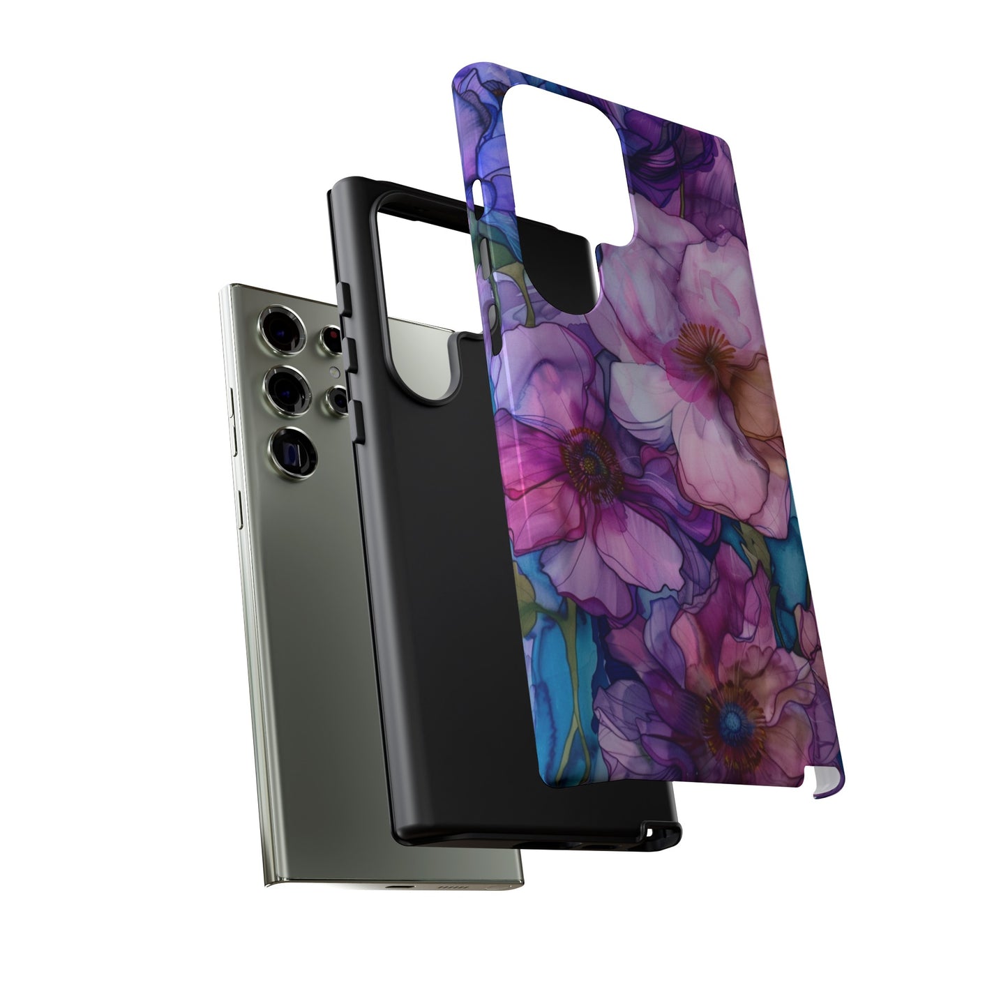 Purple Flower Stained Glass Phone Case