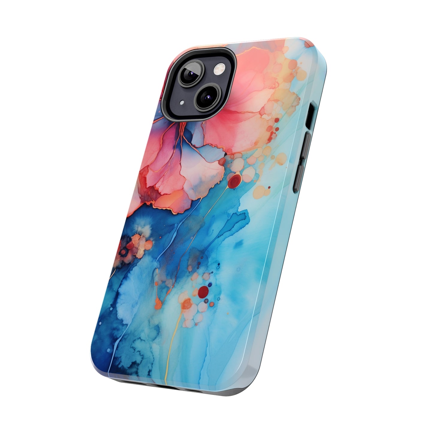 Marbled Floral Watercolor Phone Case | Embrace the Mesmerizing Multicolor Art