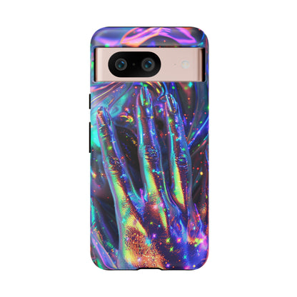 Marbled opalescent Holographic Print Phone Case